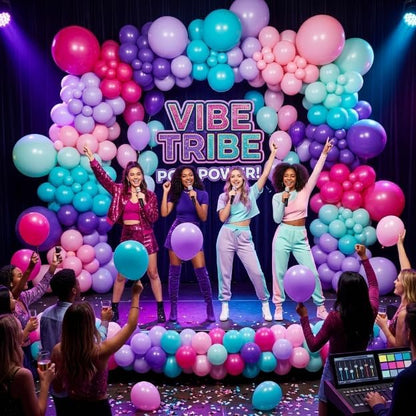 Pink Purple and Blue Balloons - Image 5