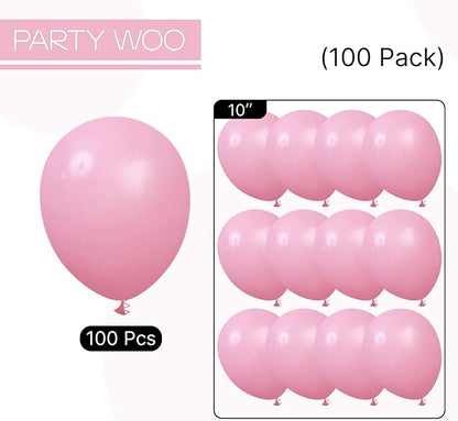 PartyWoo Baby Pink Balloons 100pcs 10 Inch Pastel Light Pale Pink Balloons - Image 6