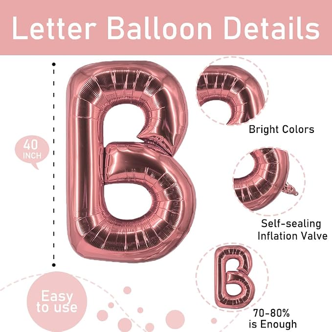 Rose Gold Bride Balloons 40 Inch Wedding Balloons Bridal Shower Balloon - Image 4
