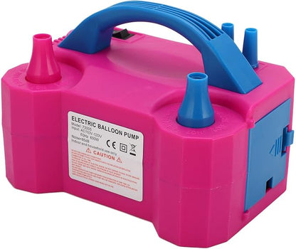 600W Electric Air Balloon Pump Rose Red Dual Nozzle Automatic and Manual - Image 6