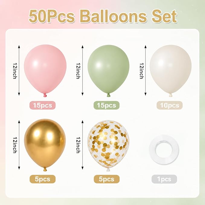 Pink and Green Balloons - Image 2