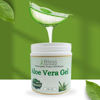 Bless International-Organic-Aloe-Vera-Gel 96%-Pure-Freshly-Made-Within-12-Hours-Of-Harvest Perfect-For-Face-Body-Scalp-&-Hair-Hydration Soothing-Moisturizer-For-Sunburn-And-After-Sun-Care-16-oz