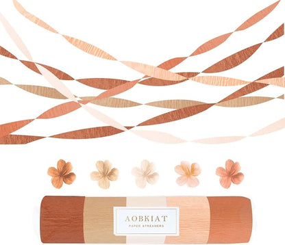 AOBKIAT Brown Boho Streamers Party Decorations by aobkiat