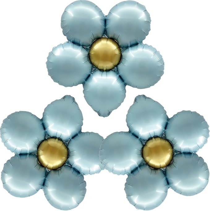 Daisy Balloons Party Decorations Blue Flower Balloons Kit by Unknown