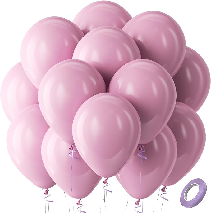 Bezente Mauve Balloons Latex Boho Netural Party Balloons 100 Pack 12 inch | by Bezente