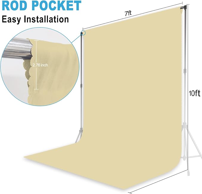 Tan Photography Backdrop for Photoshoot, 7x10 FT | Versatile Studio Photo - Image 6
