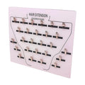 DNCG Hair Extension Holder Acrylic Board, Hair Extension Holder Board With Clip For Hairpieces, Wig Sectioning Display Grafting Plate, Hair Hanger, 1, light pink