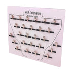 DNCG Hair Extension Holder Acrylic Board, Hair Extension Holder Board With Clip For Hairpieces, Wig Sectioning Display Grafting Plate, Hair Hanger, 1, light pink