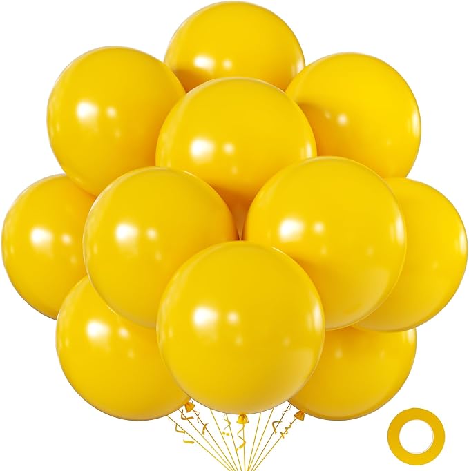 18 Inch Lemon Yellow Balloons, Baby Shower, Birthday Party and Event Decoration by KALOR