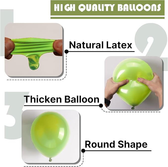 PartyWoo Lime Green Balloons 50pcs Small Mini Neon Balloons 5 Inch | Graduation - Image 7