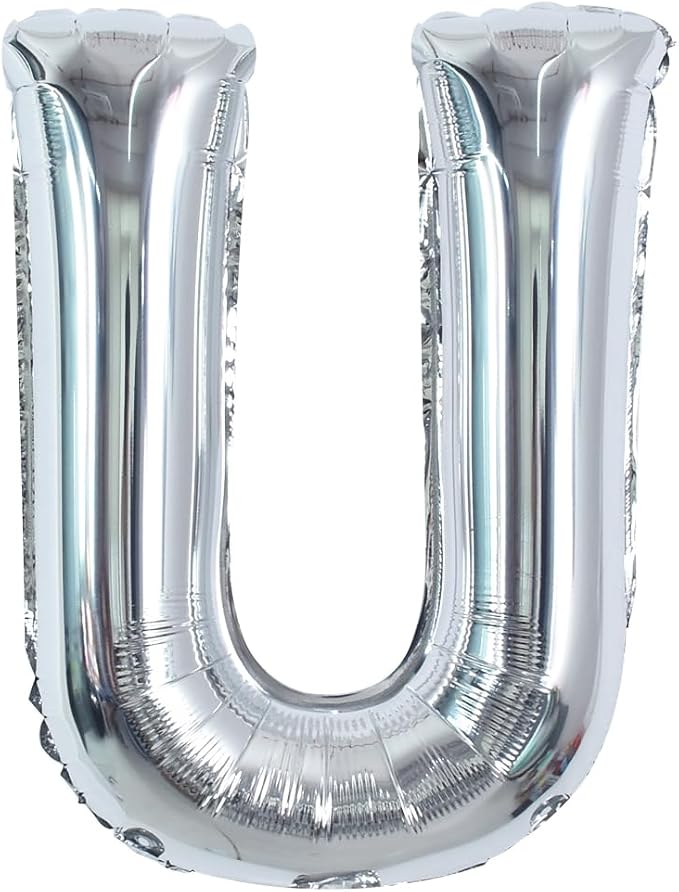 TONIFUL 40 Inch Large Silver Letter U Foil Balloons Alphabet Balloons | Giant by TONIFUL