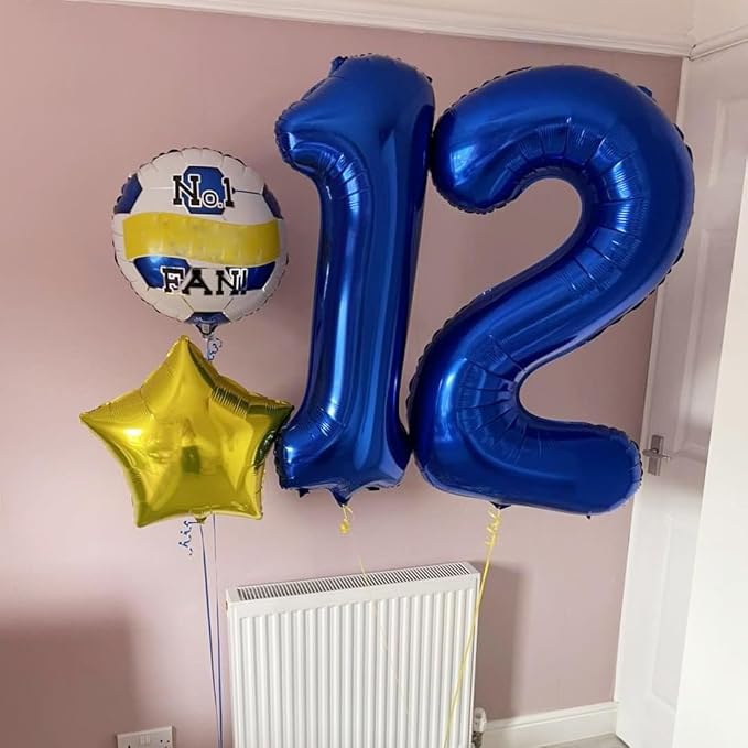 Navy Blue 12 Balloon Numbers, 40 Inch Dark Blue 12 or 21 Birthday Balloons - Image 4