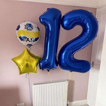 Navy Blue 12 Balloon Numbers, 40 Inch Dark Blue 12 or 21 Birthday Balloons - Image 4