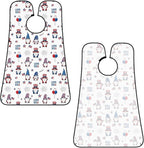 Strong Suction Cup Beard Grooming Bib, Non-Stick Hair Catcher, Waterproof, for Shaving, 4Th of July American Flag Independence Cute Gnomes