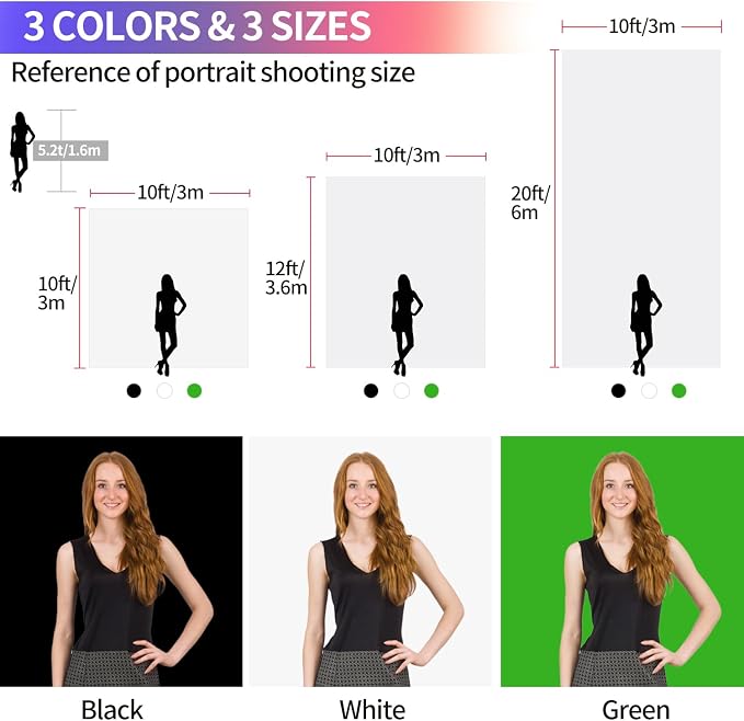 White Backdrop for Photoshoot, 10x10 ft Photo Backdrop Curtain Double-Side for - Image 9