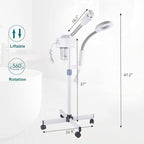 Winado 2 in 1 Professional Facial Steamer with 5X Magnification Lamp & Touch Screen, Esthetician Steamer Humidifier Face Spa Mist Steam for Home Beauty Salon, Personal Skin Care Deep Cleaning, White