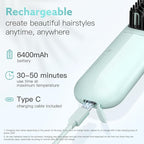 Cordless Hair Straightener Brush - Webeauty Portable On-The-Go Straightener for Women | USB Rechargeable, Fast Heating, 200M Negative Ions, 6400mAh, Perfect for Daily Commute & Short Trips (Ice Blue)