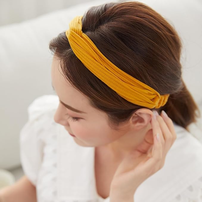 Elastic Knotted Headbands for Women Cloth Head Hair Bands for Women's Hair Non Slip Boho Wrap Twisted Hair Accessories