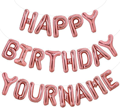 TONIFUL 65 Pcs 16 Inch Rose Gold Happy Birthday Balloons and 2 Sets A-Z Foil by TONIFUL