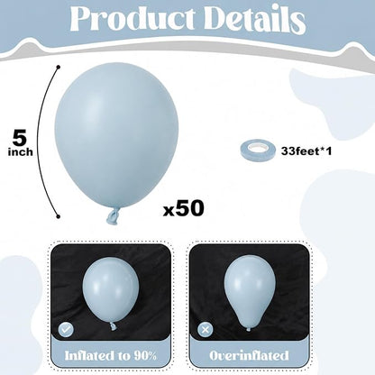 Dusty Blue Balloons - Image 3
