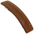 Camila Paris CP3443 French Hair Barrette Clip for Girls, Caramel, Rubberized Automatic Clasp Strong Hold Grip Hair Clips for Women, No Slip and Durable Styling Girls Hair Accessories, Made in France