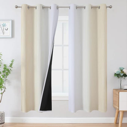 Full Room Darkening Blackout Curtains 72 Inch Length 2 Panels Set, Ombre by ESTELARTEXTILER