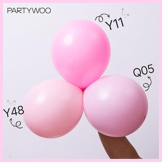 PartyWoo Baby Pink Balloons 100pcs Pastel Pale Light Pink Color | 5 Inch - Image 5