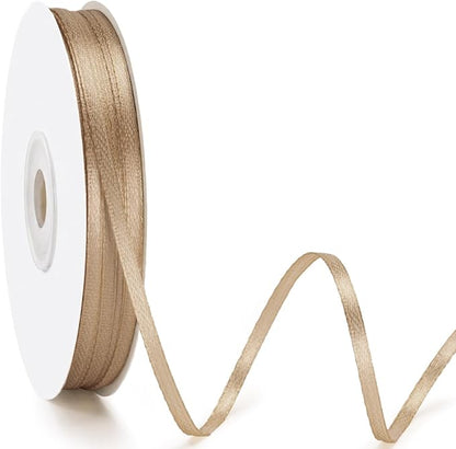 KINGLAKE Light Brown Satin Ribbon by KINGLAKE