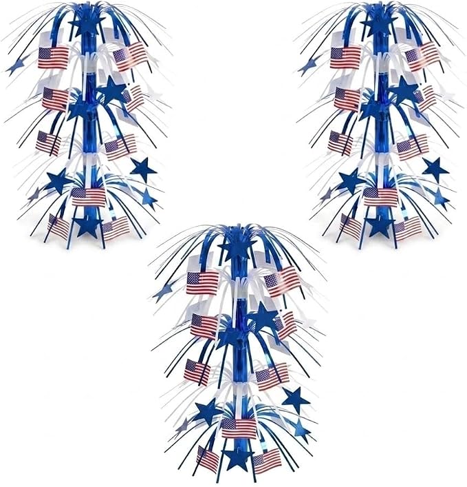 PMU 3 Pcs 21 Inch Patriotic Centerpieces by PMU
