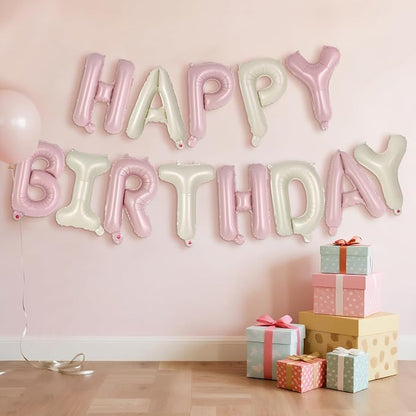 Happy Birthday Balloons Banner, Foil Balloon Personalized Name Letters Balloons - Image 3