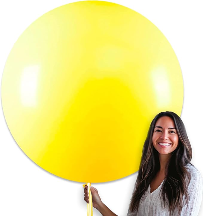 PartyWoo Yellow Balloons 4pcs Yellow Latex Helium Balloons 36 Inch | Birthday by PartyWoo