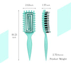 Curl Defining Brush for Curly Hair, Flexi Vented Brush for Faster Drying Hair, Detangling and Shaping to Reduce Pulling (Green)