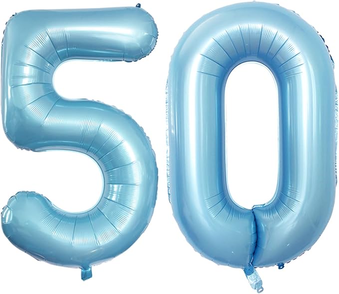 Number 50 Balloons for 50th Birthday Party Decorations, 42 Inch Jumbo Foil by GOER