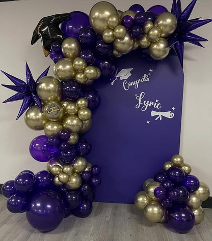 Purple and Gold Balloon Arch Garland Kit 153pcs - Image 6