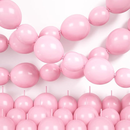 Pink Linking Balloons by Hapmori