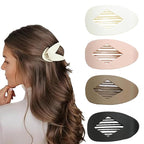 Flat Hair Claw Clips for Women,Matte Medium Hair Clips for Thick & Thin Hair- Comfortable Everyday Use for Office, Yoga, Party & Casual Styling (4PCS K)