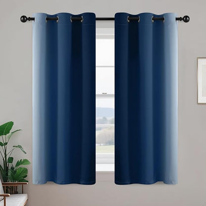 Yakamok Ombre Curtains Blue and Greyish White - Image 2