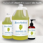 Best of Nature 100% Pure Grapeseed Oil - Unscented, Lightweight, Non-Greasy Moisturizer for Hair, Skin, Face & Aromatherapy, Carrier Oil for Essential Oils, Half Gallon (64 fl oz)