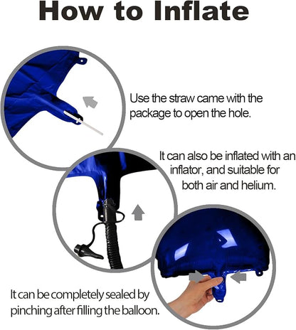 40 Inch Navy Blue Big Number 20 Balloon 0-9 Large Helium | Royal Blue Balloons - Image 2