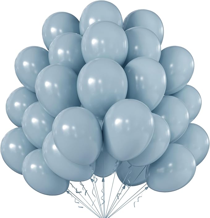 12 Inch Dusty Blue Balloons, Baby Shower, Graduate Party Decorations by KALOR