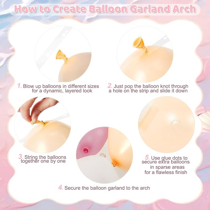 Pink Beach Balloon Arch Kit for Ocean Theme Baby Shower Decoration | 143Pcs - Image 7