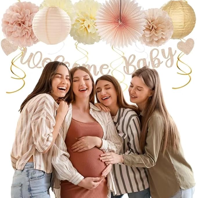 Champagne-Gold Beige Fall Baby-Shower Party-Decorations - Image 6