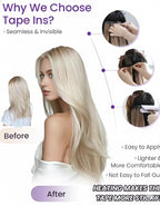 LaaVoo Hair Extensions Tape in Real Human Hair Tape in Extensions Human Hair Balayage Tape Extensions Human Hair Ombre Dark Brown to Light Brown Mix Light Blonde 12inch 50g 20pcs