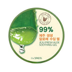 THESAEM Jeju Fresh Aloe Soothing Gel 10.1 fl. oz. - 99% Pure Aloe Vera Leaf Juice from Jeju Island - Multi-Purpose Moisturizing Gel for Face, Body & Hair - Cooling Relief for Irritation & Dry Skin