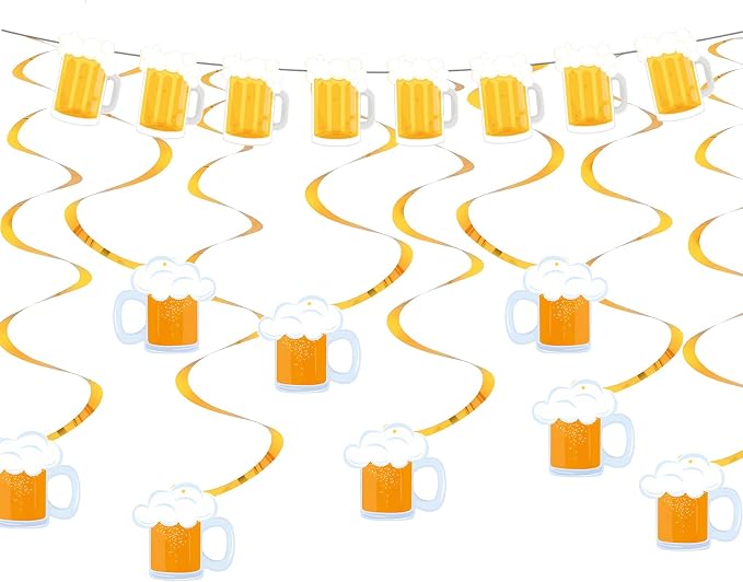 Beer Birthday Banner for Beer Party and Birthday Wedding Party Supplies by OSAMUHA