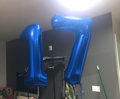 Number Balloons Dark Blue 17 Balloon 40 inch - Image 4