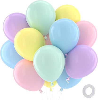Patimate Pastel Balloons 100 Pack 12 Inch Round Macaron Color Balloons | Latex by PatimateDirect