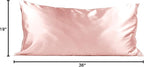 Kitsch Satin Pillowcase, Softer Than Silk Pillow Cases King, Cooling Pillow Covers, Satin Pillowcase with Zipper for Hair, Skin & Quality Sleep, Wrinkle-Free & Smooth, King Size 19"x36", Blush