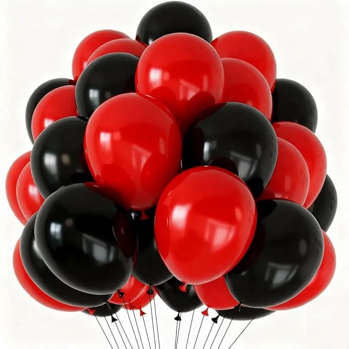 Red and Black Balloons, Thick & Durable, by LuhcXbs
