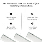 Gentlemen Republic Fade Comb for Men's Hairstyles - Soft Round Tips, Precision Teeth with Sturdy Body for Fades, Blending, and Cuts